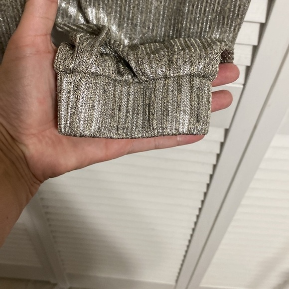 Bishop + Young Anthropologie Women's Pants  Gold Shimmer Textured - Picture 6 of 8